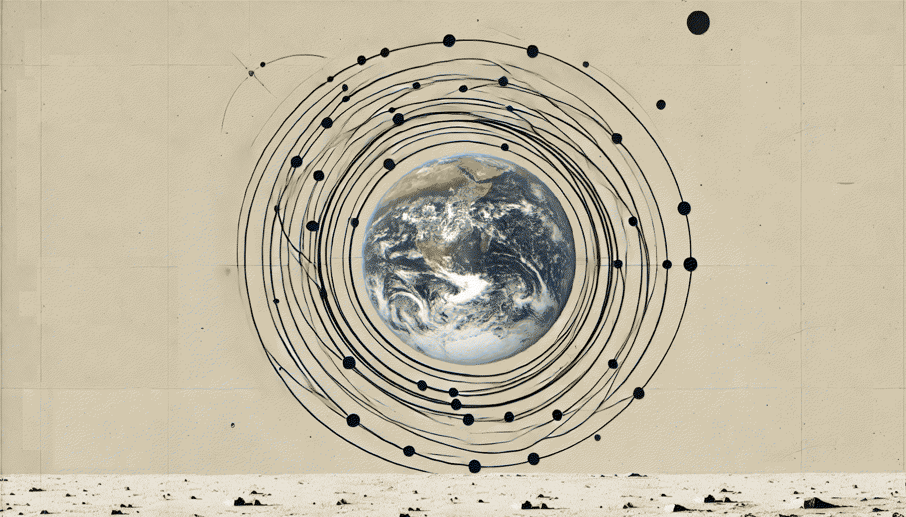 Artistic representation of the cis-lunar logistical environment